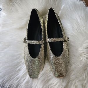 Katy Perry Collections Shimmering Gold Flats